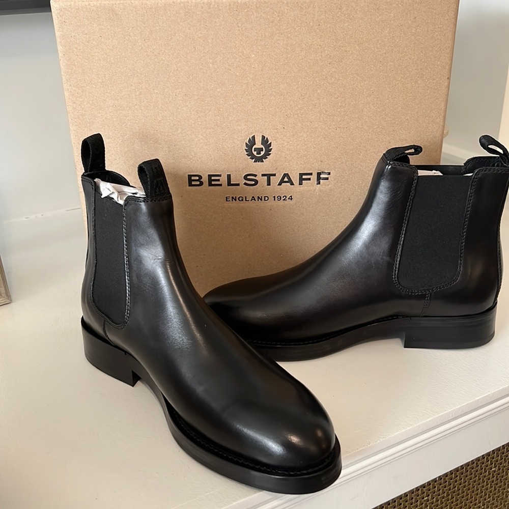 Men’s Belstaff Longton Leather Chelsea Boots, Brand new in box
